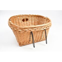 Panier de vélo avant en osier fixation guidon 